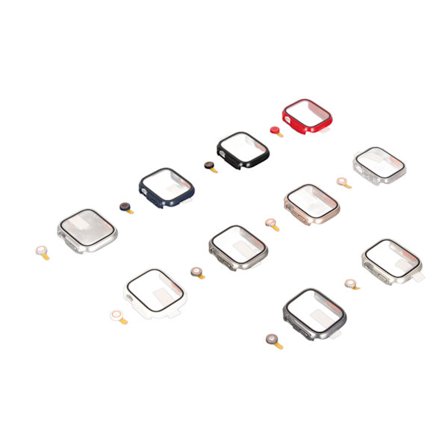 10 st klockfodral professionellt ultratunt härdat glasskärmskydd klockskydd för iWatch Series SE 2022 6 5 4 SE 44mm