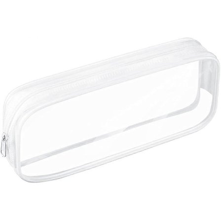 Transparent Penalhus, Eksamen Penalhus, Vandtæt PVC Lynlås Kosmetik Opbevaringspose, Rejse Bagage Taske Kosmetiktaske