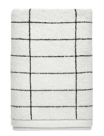 Tile St Bath Towel Home Bathroom Textiles Towels & Bath Towels Hvid Mette Ditmer