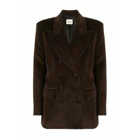 Khaite Double-Breasted Coats Brun, Dame Uldfrakker