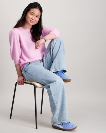 VERO MODA DOFFY 2/4 O-NECK PULLOVER Vaaleanpunainen Villapuserot Tytöt - Kids Brand Store