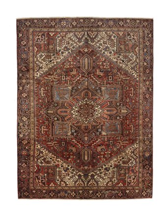 Heriz Matot Käsinsolmittu 258X323 Matto Ruskea/Musta Persia