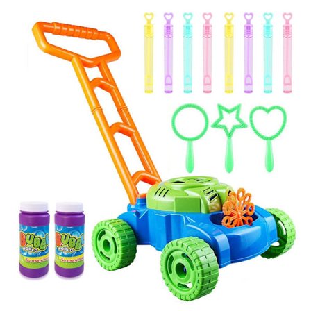 Boblemaskine til småbørn 1 2 3 4 5, bobleblæsende skubbelegetøj til børn, boblemaskine, udendørs, udendørs legetøj til småbørn, påskekurvefyld,