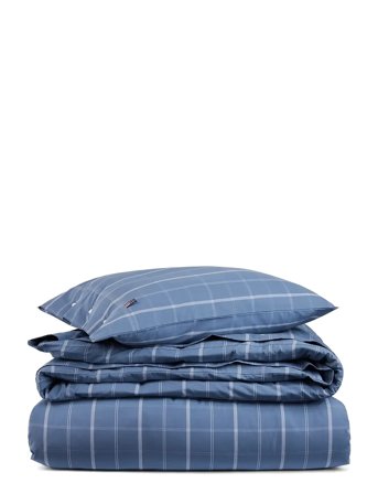 Lexington Home Checked Cotton Poplin Bed Set - Blue - 150X210/50X60