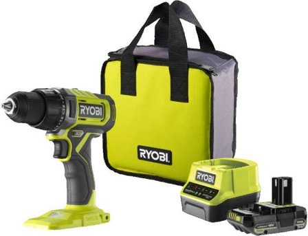 Ryobi RDD18-1C20S Skruvdragare med batteri och laddare, Maskiner