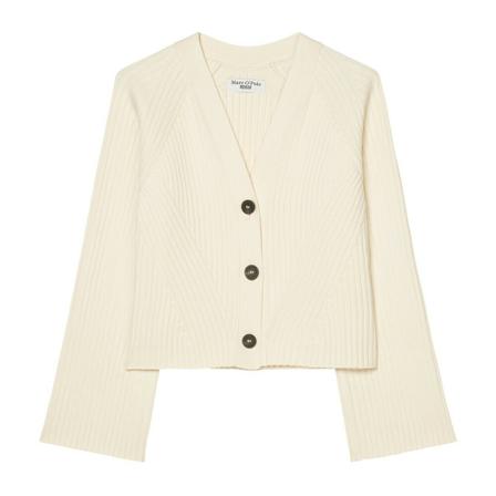 Marc O'Polo Cropped V-neck Vest , Wit , Dames , Maat: XL