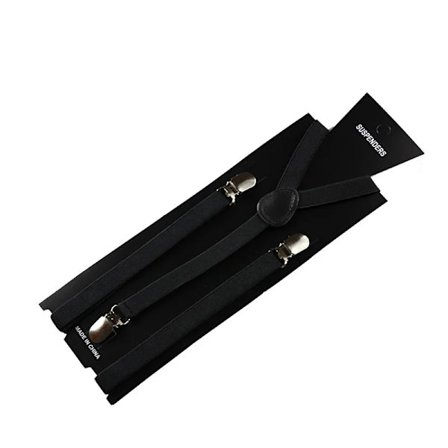 Kampanj Billigt Pris 2,5 cm Bred Elastisk Justerbar Y-formad 3 Metallklämmor Enfärgad Vuxen Hängslen