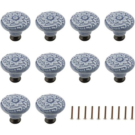 10 Pakke Keramiske Knotter, Dekorative Knotter, Skuffskap