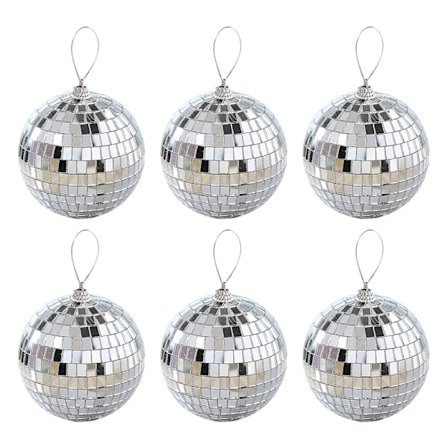 6-pack julgranspegel Mini Discokula (6 cm)