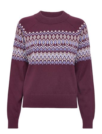V-Fairisle Swtr Purple GAP