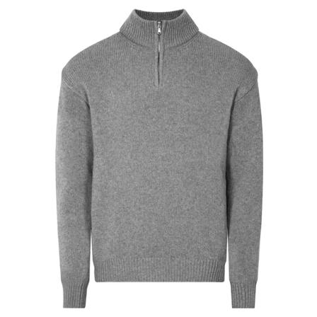 Han Kjøbenhavn, Zip Turtleneck Knit Grijs, Heren, Maat:L