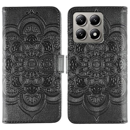 Kompatibel med Xiaomi 14T Pro Case PU Læder Mandala Præget Design Wallet Telefon Cover-lingling}