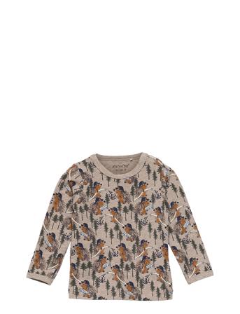 T-Shirt Ls Aop Beige Minymo
