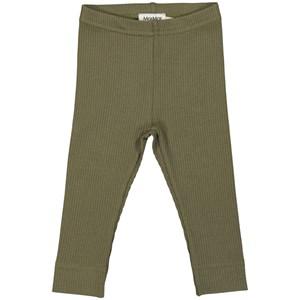 Kids - MarMar Copenhagen Ribbed Leggings Pickle 98 cm - Bottoms - 98 CM - Green - Junge