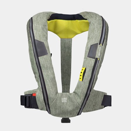 Giubbotto di salvataggio gonfiabile Spinlock Deckvest LITE 170N Flow Green, automatico + cartuccia di CO2 33 grammi, Taglia Unica (50+ kg)