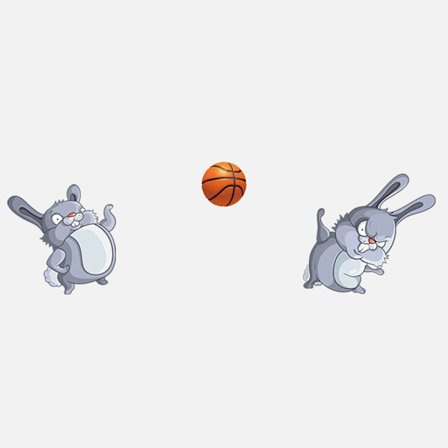 (1 sæt) Påskehare Leg Bold Visker Klistermærke Bøjelig PVC Bil Bagrude Visker Klistermærke (Basketball)