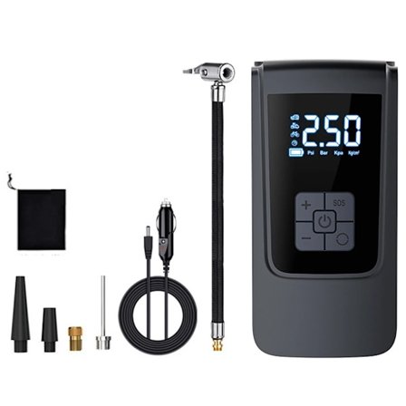 Smart Bil Dekkoppblåser Høykapasitets Luftpumpe med LED-lys 7.4/12V