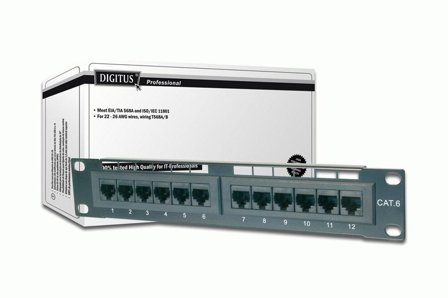 Digitus DN-91512S - koblingspanel - 1U - 10"