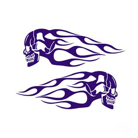 Motorsykkel universell drivstofftank flamme klistremerke flamme totem modifisert hodeskalle klistremerke personlighetstrekk flyte klistremerke-Blå