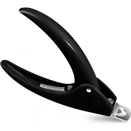 Nagelspetstång, MORGLES Akrylnageltång för falska naglar i gel, konstgjorda naglar, nagelspetstrimmer, nagelkonstmanikyrverktyg, svart