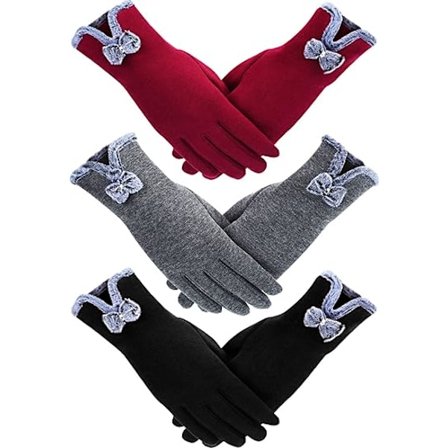 3 Par Dame Varme Handsker Touchscreen Vindtætte Handsker til Vinter