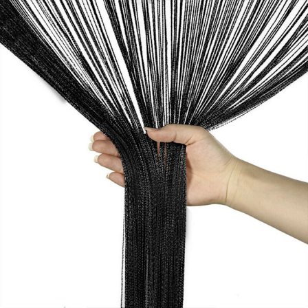 Rak gardin med tofsar, rumsavdelare, heminredning