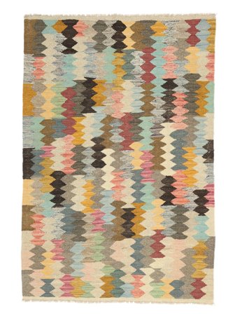 Tissé À La Main Kilim Ariana Trend Tapis 103X154 De Laine Vert/Marron Petit