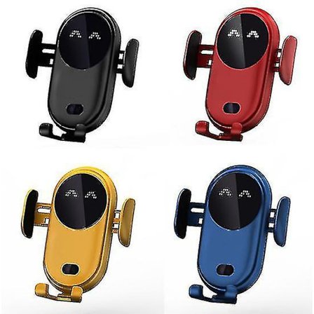 Biltelefonhållare Smart Bil Mobiltelefonfäste Trådlös Smart Automatisk Sensorställ Laddare Biltelefonhållare Smart Bil Mobiltelefonfäste Wi