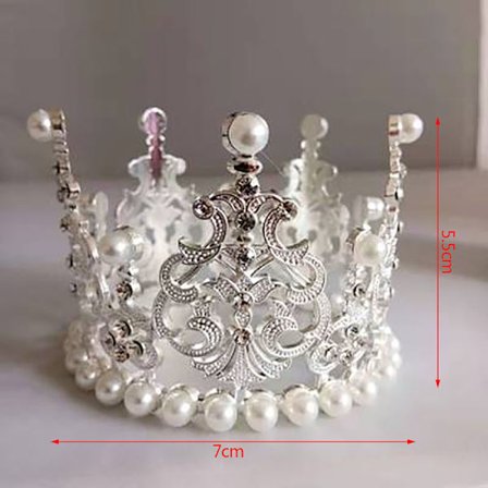 1kpl Pearl Crown Cake Koriste Pienet Tiaras Crystal Pearl Pri