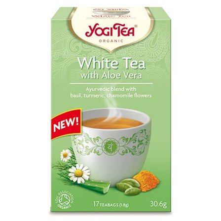3 for 2 - Yogi Yogi White Tea Aloe Vera Ø 17 breve, Helse & Madvarer, Te, Hvid Te