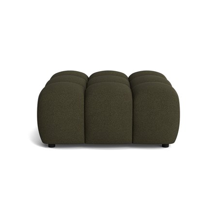 Puffy Pouf, 95x95cm Hocker in Loop Grün, moderner Polsterhocker mit weicher Polsterung und elegantem Design für Wohnzimmer oder Schlafzimmer