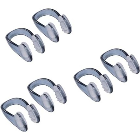 6-delt sæt af bløde latex næsesvømmeartikler, næseskinne til svømning