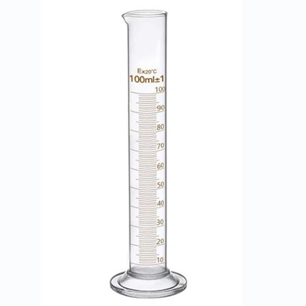 100 ml mittasylinterin lasin mittasylinterin merkintälaboratorio