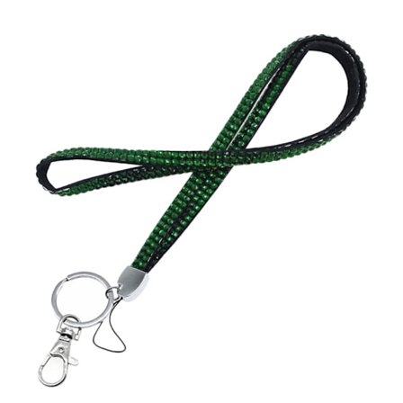 Bling Crystal Lanyard Rhinestone ID Lanyard GRØNN
