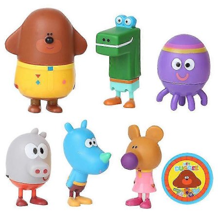 Hey Duggee Serie Anime Action Figur PVC Skrivebordsbildekorasjon Bursdagsgave for Barn Fans (FMY) A