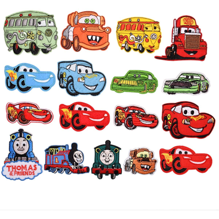 17 kpl Bus/Racing auto/Palokunta auto/Auto/ Paikka Silitys-tai Ommeltava Ap