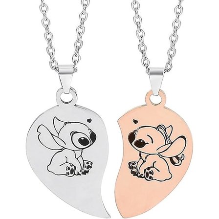 Party Stitch Halskjede, Stitch Gave Smykke, Rustfritt Stål Halskjede