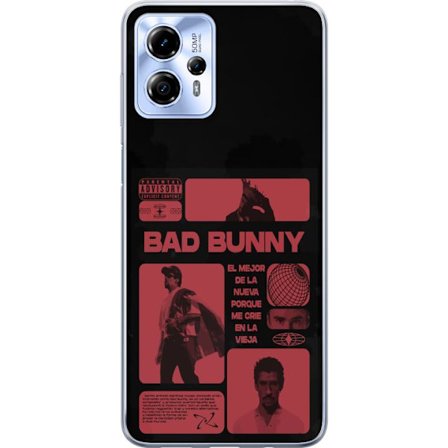 Kompatibelt Mobildeksel til Motorola Moto G13 Bad Bunny NFL-inspirert skjoldlogo med amerikansk fotball og stjerner