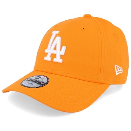 New Era - MLB Orange adjustable Cap - Kids Los Angeles Dodgers League Essential 9FORTY Orange/White Adjustable @ Hatstore