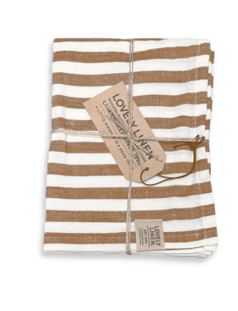 Lovely Linen Misty Table Runner - Brown - 47X150