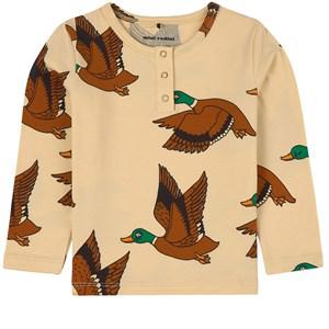 Mini Rodini GOTS Ducks Printed T-shirt Yellow 140/146 cm - Tops - 140/146 cm - Yellow - Junge