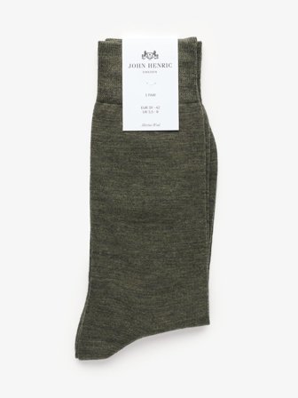 John Henric Men's Grüne Socken Size 43-46