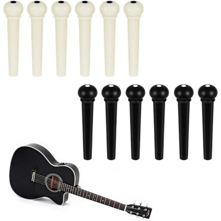 Gitarbro Pins, Gitar Peg, Akustisk Gitar Peg, Folkegitar Peg, for Erstatningstilbehør for Strenger, 12 stk