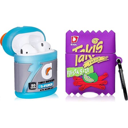 KATEA Airpod 1/2 Fodral Söt Cartoon 3D Unik Mjuk Silikonöverdrag Rolig Mode Kul Cool Karaktär Snygg Design Fodral Kvinnor Flickor Pojkar Tonåringar 