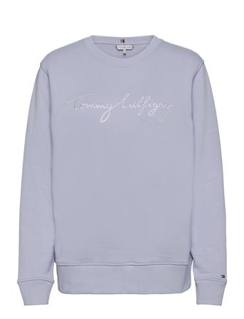 Regular Graphic C-Nk Sweatshirt Sweat-shirt Tröja Blå Tommy Hilfiger