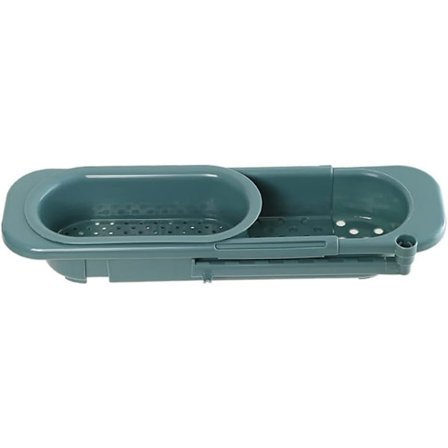 Opbevaringsstativ til vask, justerbart afløbsstativ, filterkurv til madrester, opbevaringsstativ til karklude, køkkenhåndklædeholder.