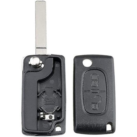 01a Sopii Citroen C3:een, 2-painikkeinen kaukosäätimen kuori, Ce0536 Va2 Musta