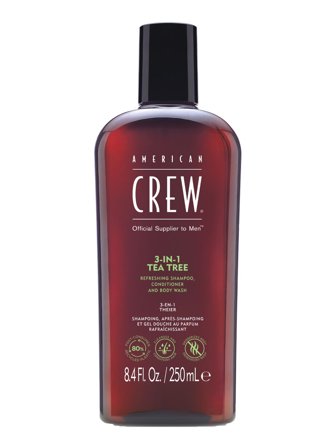 American Crew 3-in-1 Tea Tree Shampoo, Conditioner and Body Wash 250ml