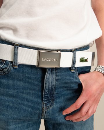 Lacoste 40 WOVEN STRAP IN KIT Blanc Accessoires Garçon - Kids Brand Store