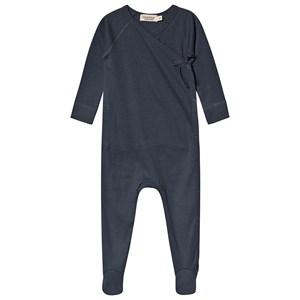 Kids - MarMar Copenhagen Navy Rubetta Footed Baby Body 68 cm - All in ones - 68 cm - Blue
